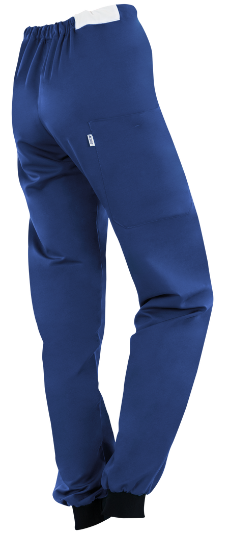 Alsico OK pantalon Rhus navy, elastische tailleband, rechterzak, zachte textuur van polyester-mengsel