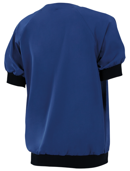 Donkerblauwe Alsico OK jack Andreas met korte mouwen, elastische manchetten en stevige stofafwerking.