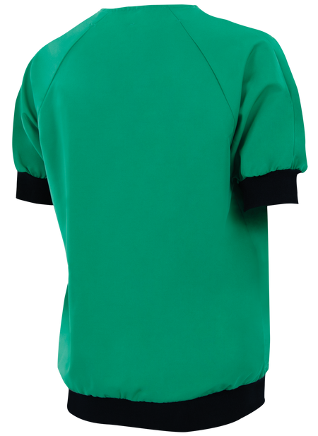 Alsico OK jack Andreas, diep groen met zwarte elastische boorden, comfortabel materiaal.
