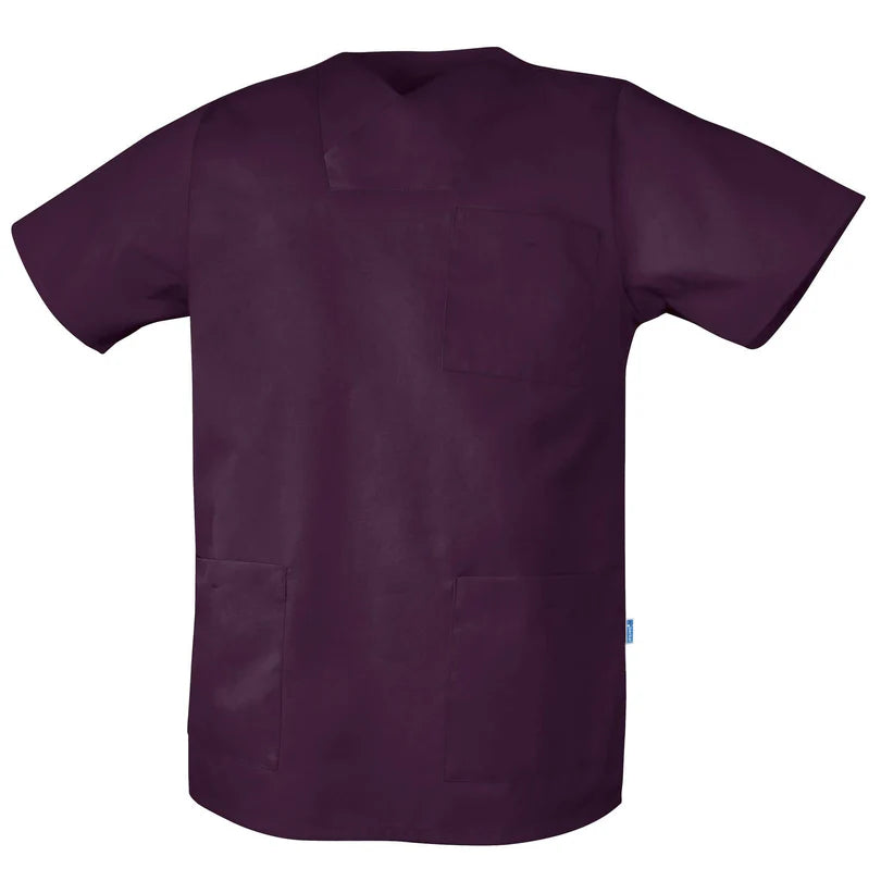 Cassis De Berkel DIRK unisex hes met korte mouwen, borstzak en twee heupzakken, gemaakt van stevige stof.
