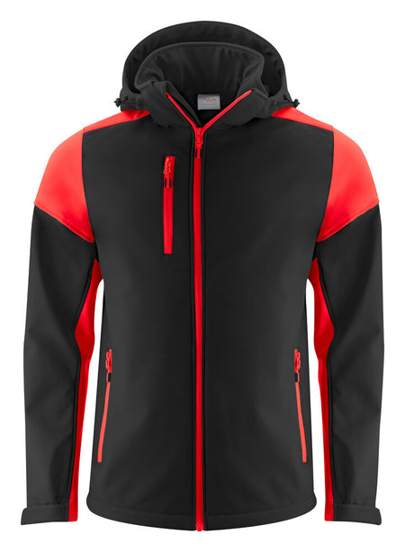Prime Softshell Jas Heren Zwart/Rood