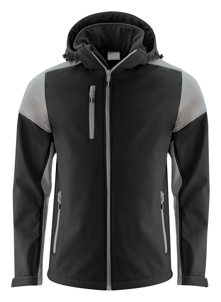 Prime Softshell Jas Heren Zwart/Staalgrijs