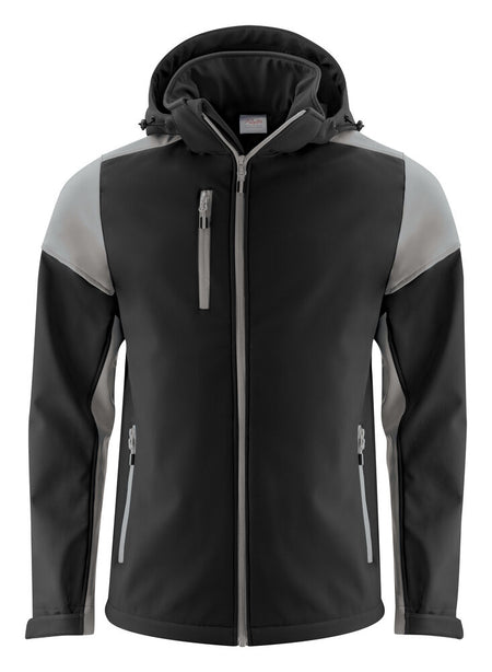 Prime Softshell Jas Heren Zwart/Staalgrijs