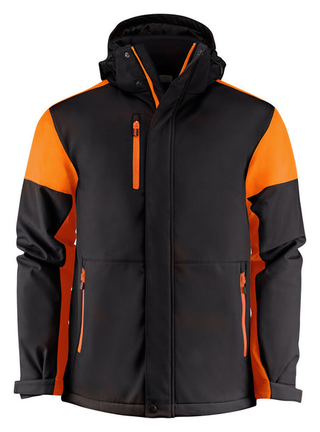 Prime Padded Softshell Jas Heren Zwart/Oranje
