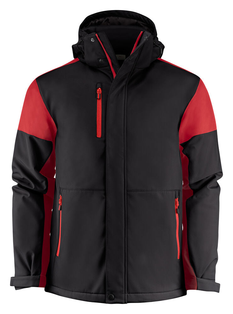 Prime Padded Softshell Jas Heren Zwart/Rood