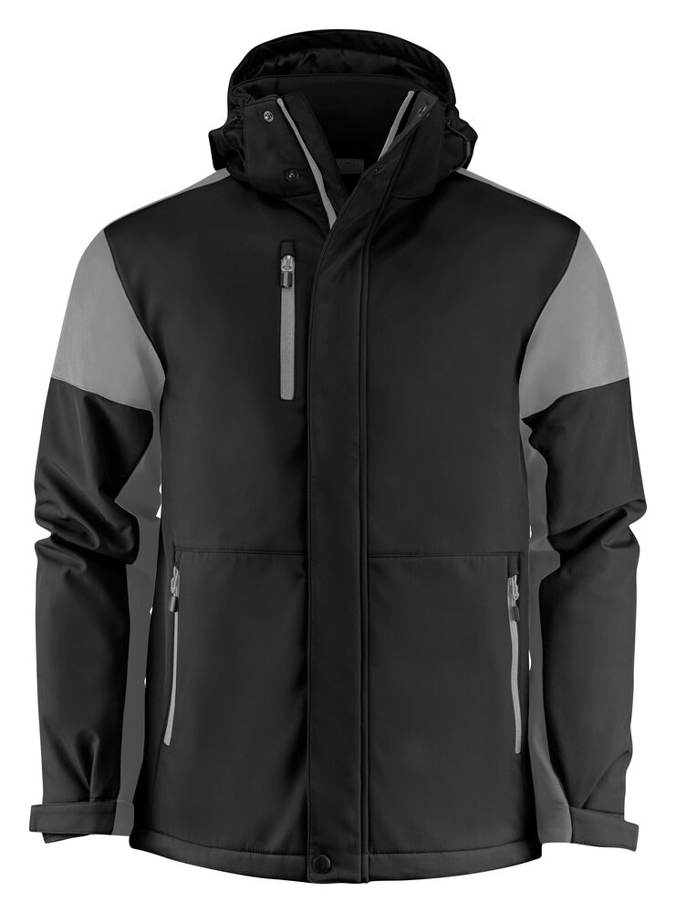 Prime Padded Softshell Jas Heren Zwart/Staalgrijs