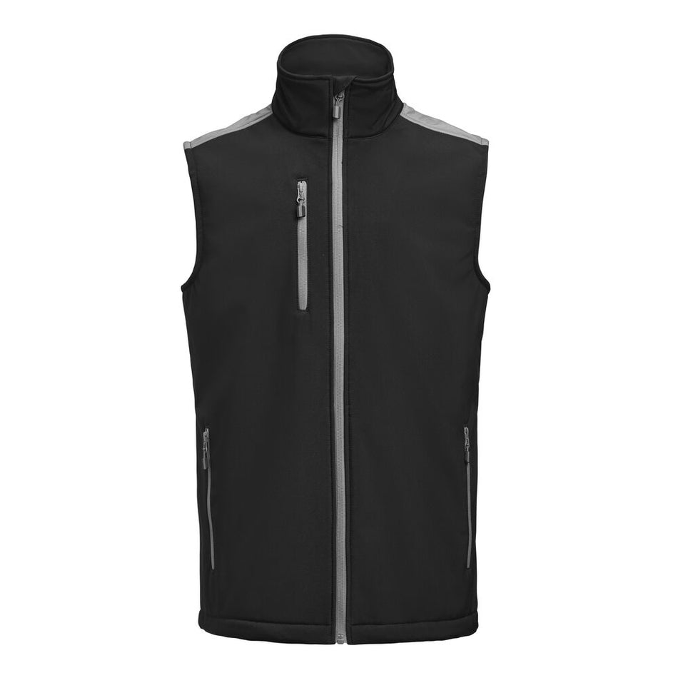 Prime Softshell Bodywarmer Heren Zwart/Staalgrijs