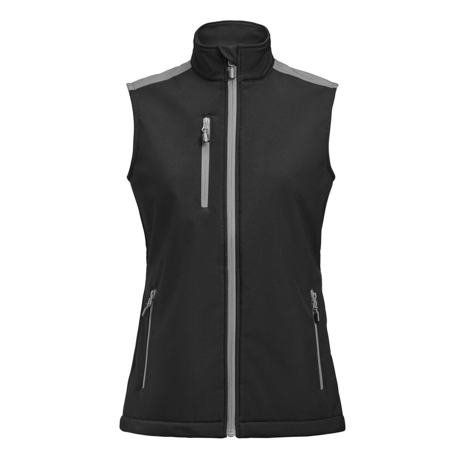 Prime Softshell Bodywarmer Dames Zwart/Staalgrijs