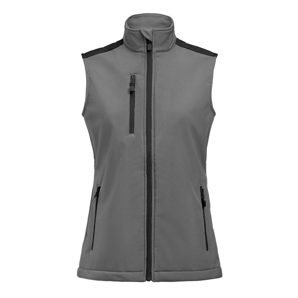 Prime Softshell Bodywarmer Dames Staalgrijs/Zwart
