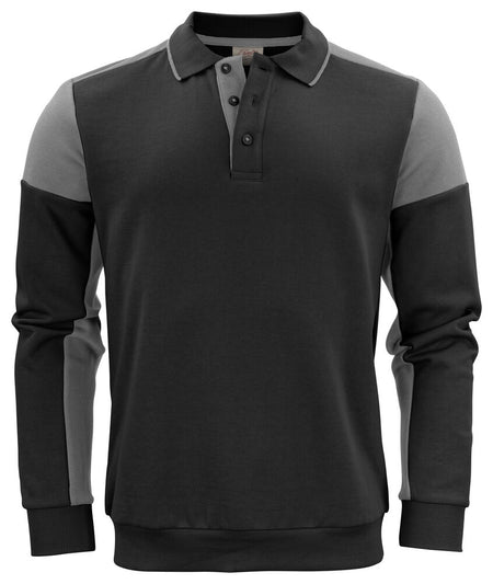 Prime Polosweater Unisex Zwart/Staalgrijs