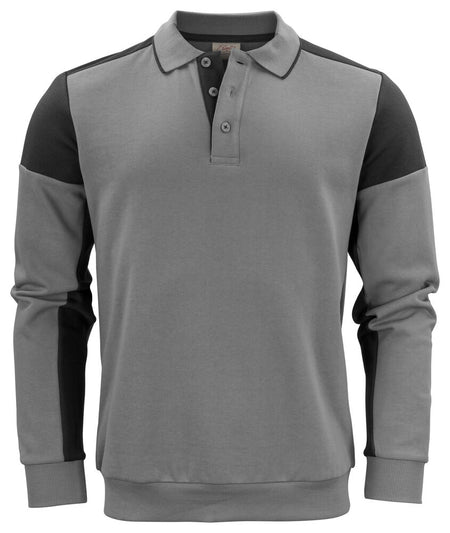 Prime Polosweater Unisex Staalgrijs/Zwart