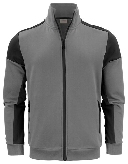Prime Sweater Volledige Rits Heren Staalgrijs/Zwart
