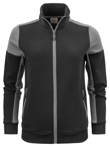 Prime Sweater Volledige Rits Dames Zwart/Staalgrijs
