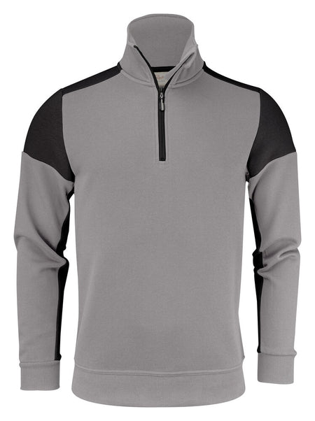 Prime Sweater Halve Rits Unisex Staalgrijs/Zwart