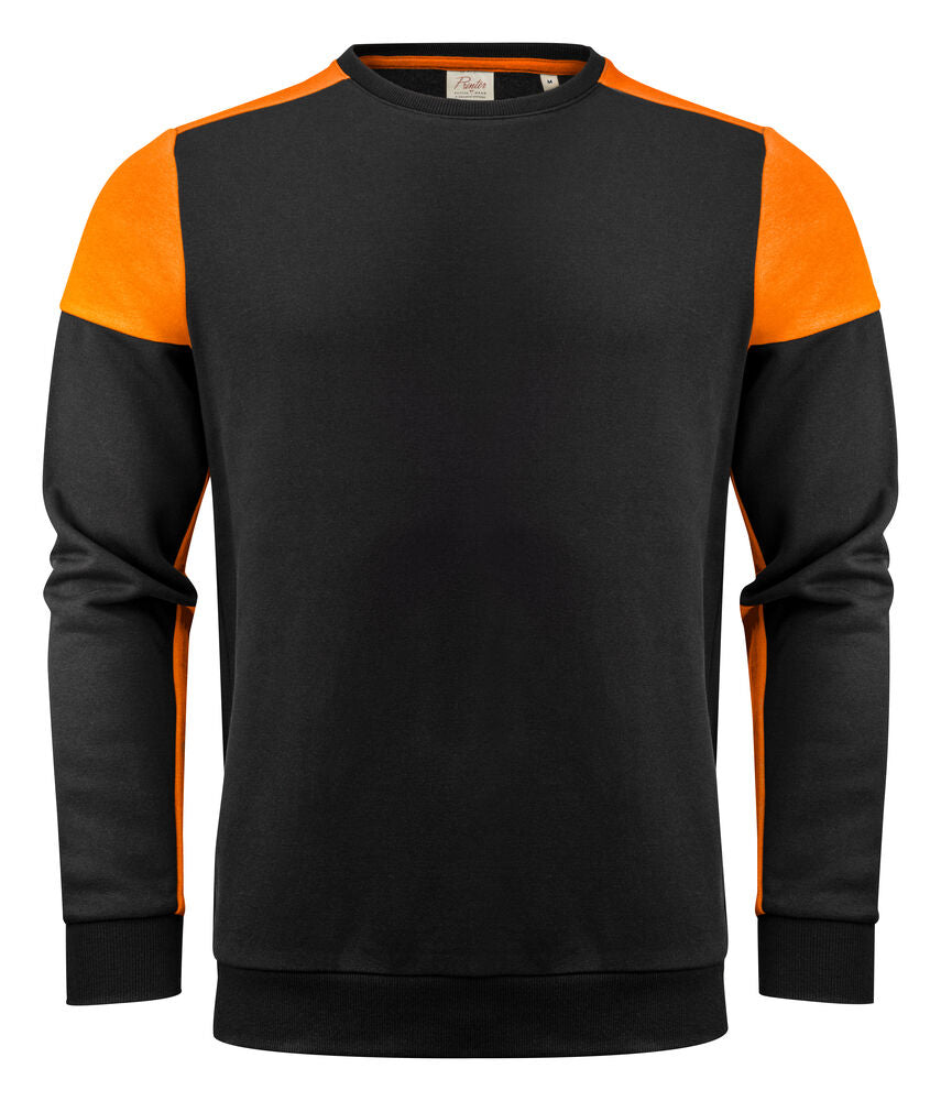 Prime Crewneck Sweater Unisex Zwart/Oranje