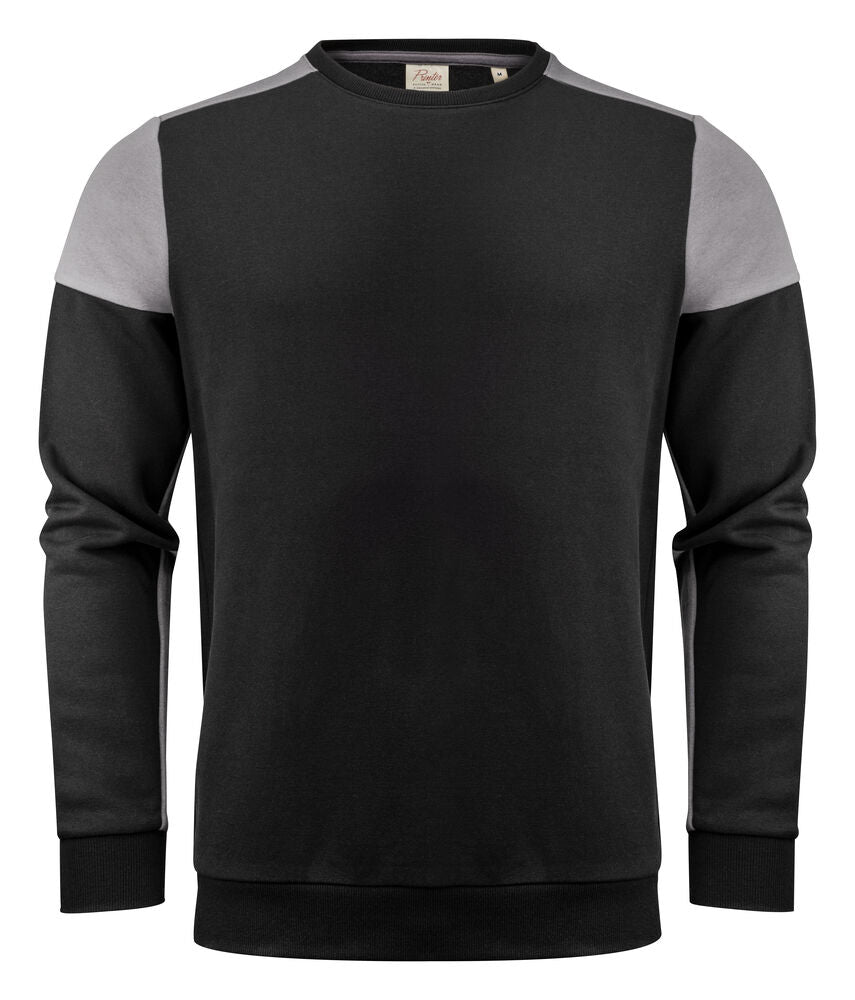 Prime Crewneck Sweater Unisex Zwart/Staalgrijs