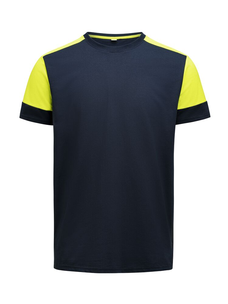 Prime T-Shirt Heren Marine/Neongeel