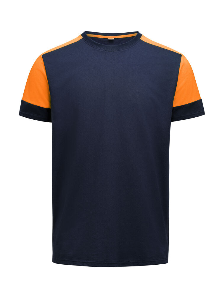 Prime T-Shirt Heren Marine/Neonoranje
