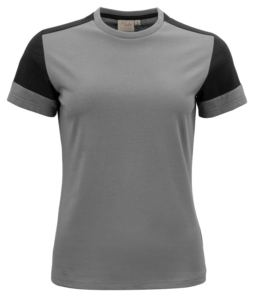 Prime T-Shirt Dames Staalgrijs/Zwart