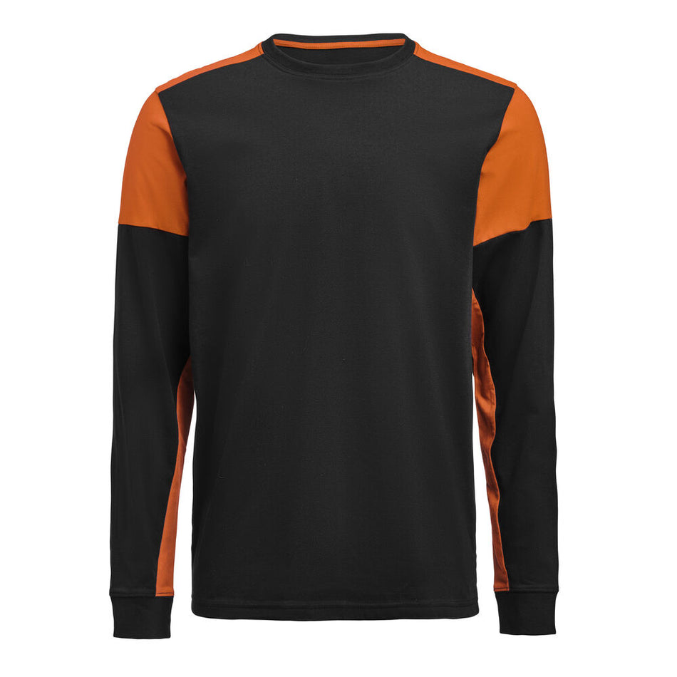Prime T-shirt Long Sleeve T-shirt Heren Zwart/Oranje