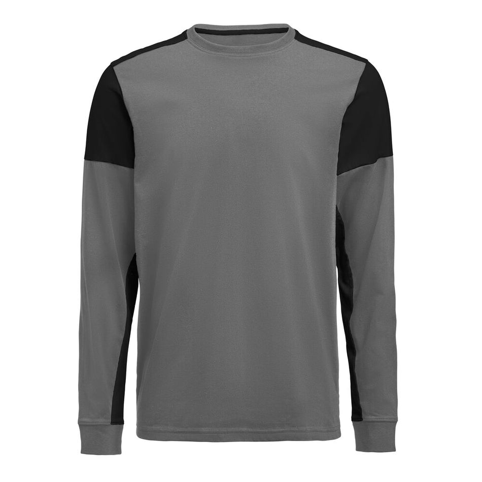 Prime T-shirt Long Sleeve T-shirt Heren Staalgrijs/Zwart
