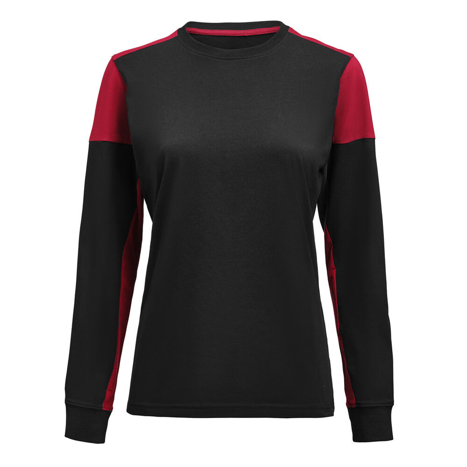 Prime T-shirt Long Sleeve T-shirt Dames Zwart/Rood