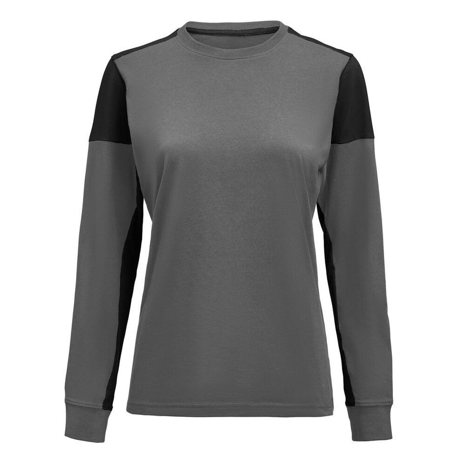 Prime T-shirt Long Sleeve T-shirt Dames Staalgrijs/Zwart