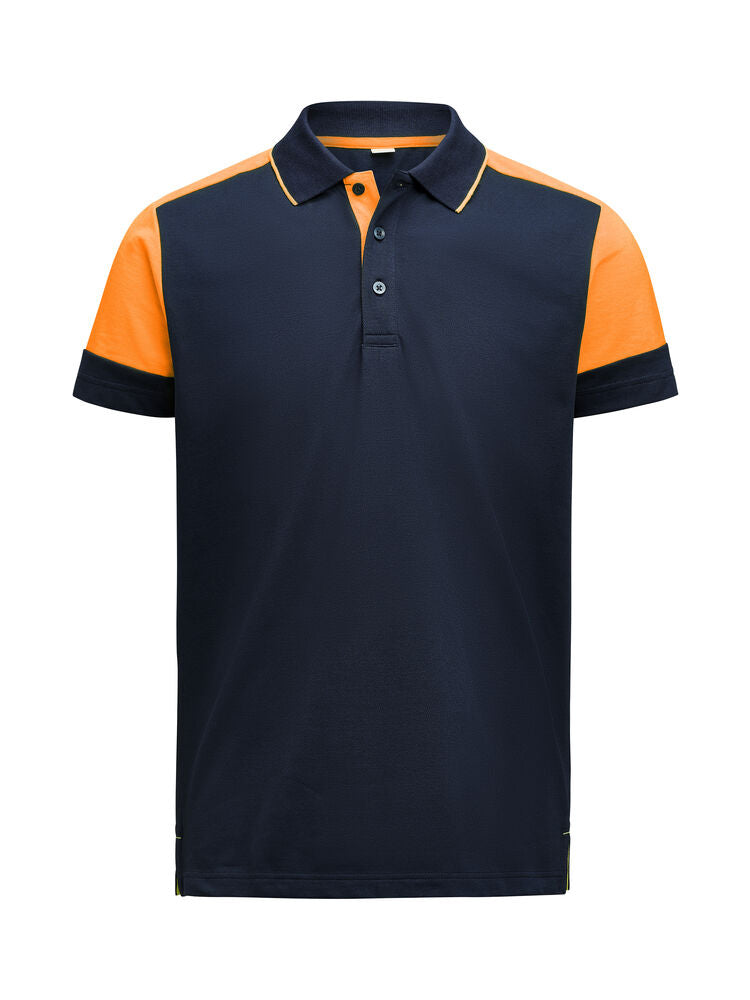 Prime Polo Heren Marine/Neonoranje