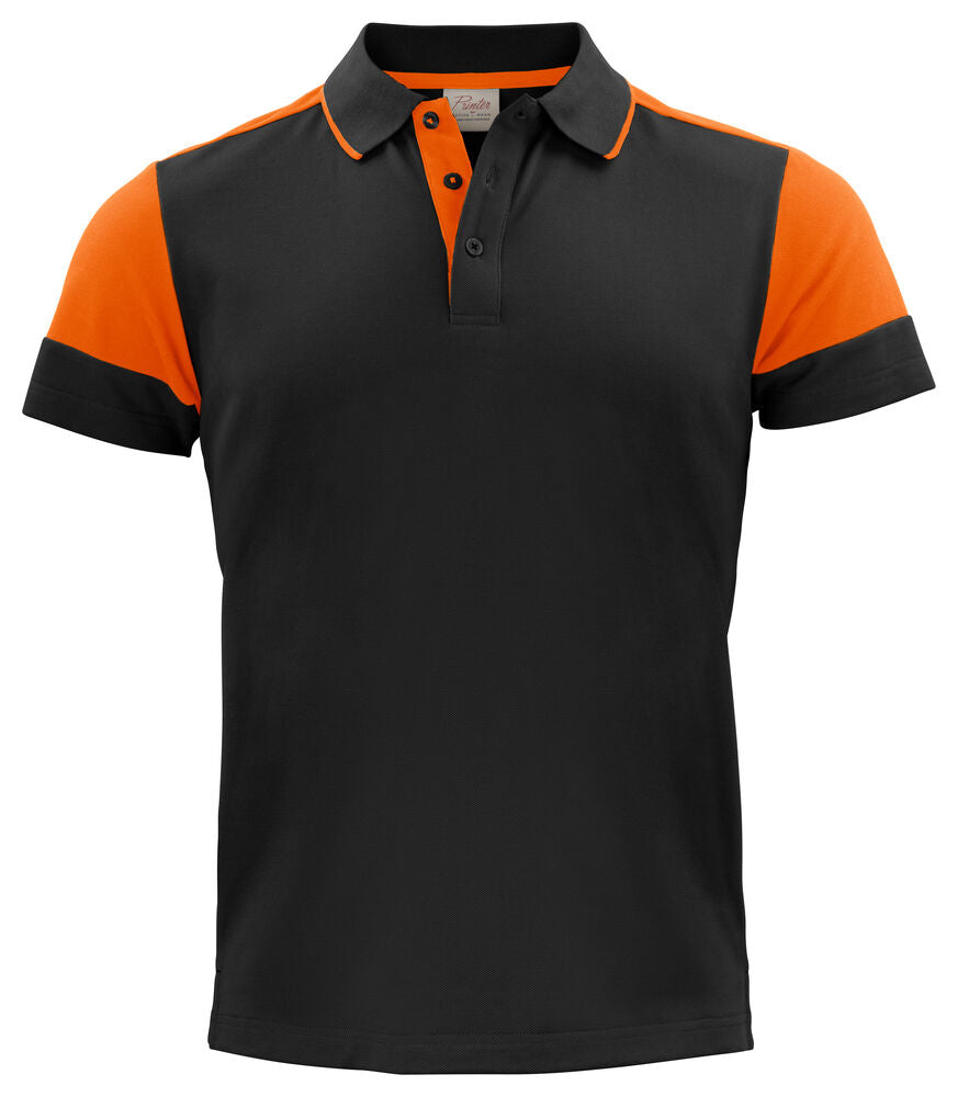 Prime Polo Heren Zwart/Oranje