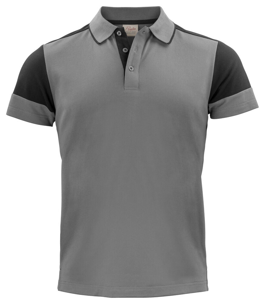 Prime Polo Heren Staalgrijs/Zwart