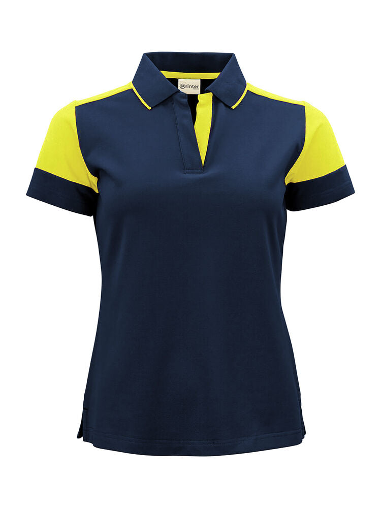 Prime Polo Dames Marine/Neongeel