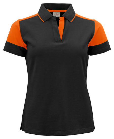 Prime Polo Dames Zwart/Oranje