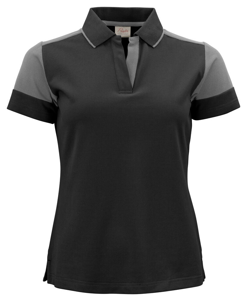 Prime Polo Dames Zwart/Staalgrijs