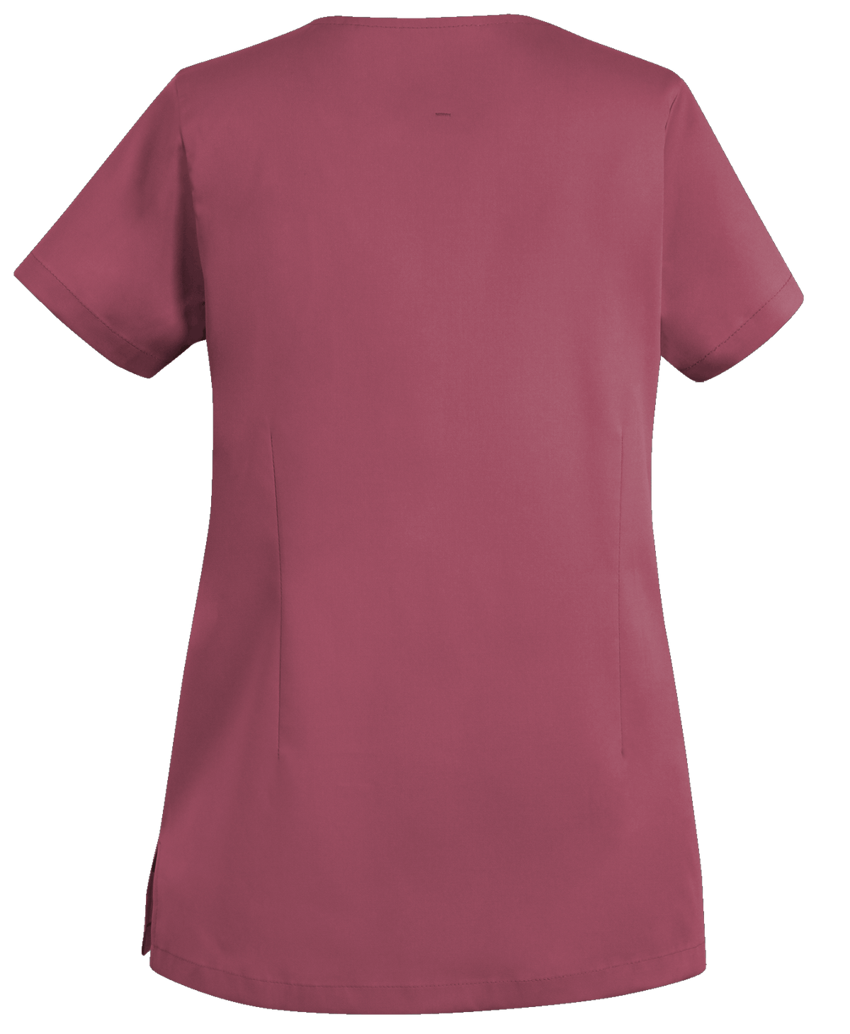 De Berkel LEA damesjack in bessenrood, korte mouwen, gladde stof, geen zichtbare zakken of ritsen.