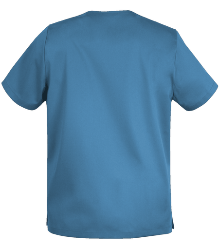 Lichtblauwe De Berkel LEO unisex jack zonder zichtbare zakken of ritsen, eenvoudige en gladde afwerking.