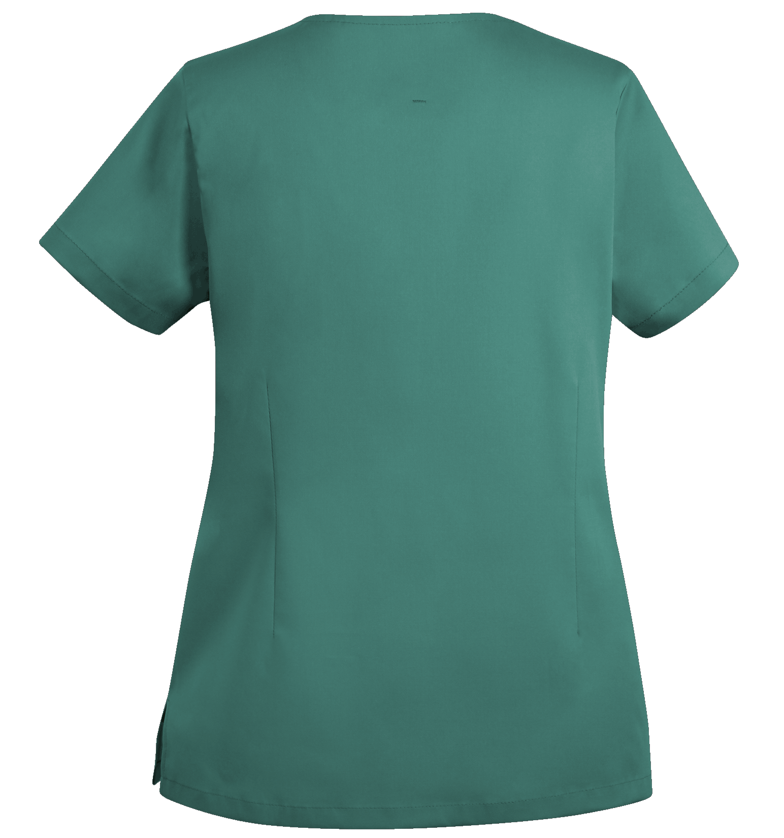 De Berkel MILO petrolgroene unisex hes met korte mouwen en subtiele naden, ideaal voor professioneel gebruik.