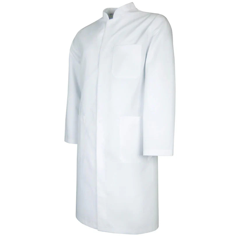 Witte De Berkel HELMUT herenjas met staande kraag en drie zakken, polyester en katoen.