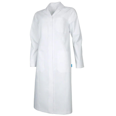 Witte De Berkel BRENDA damesjas met reverskraag en lange mouwen, voorzakken, polyester, knoopsluiting.