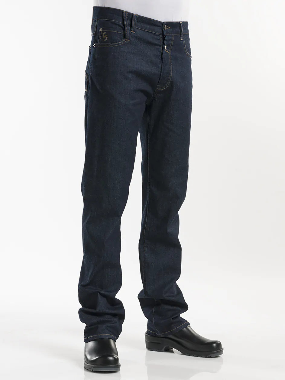 Chaud Devant Koksbroek Jeans Blue Denim Stretch