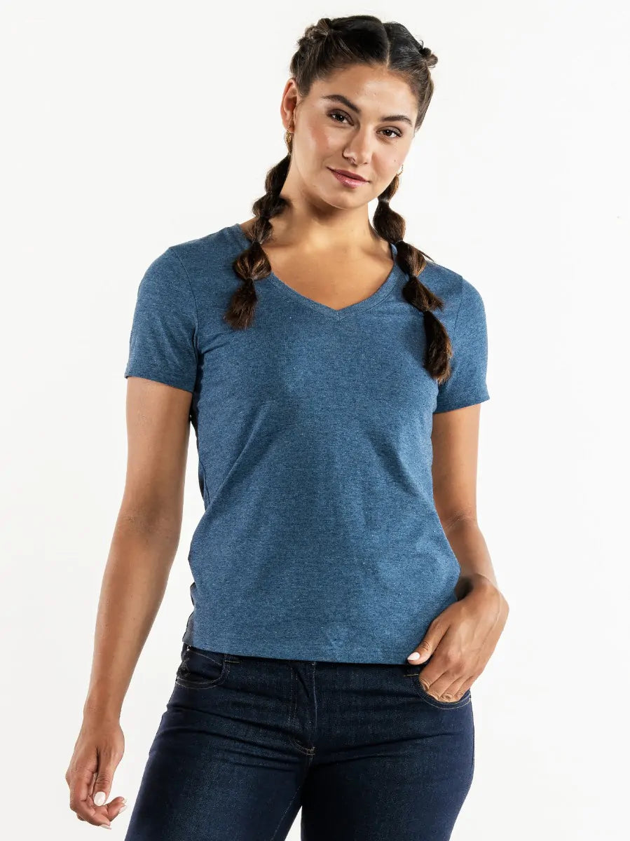 Chaud Devant T-shirt Lady Tierra Blue Melee