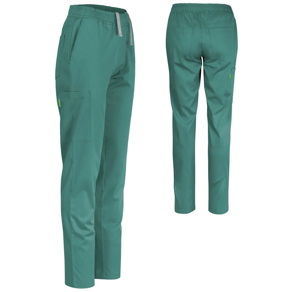 De Berkel LYNN Dames casual broek petrolgroen