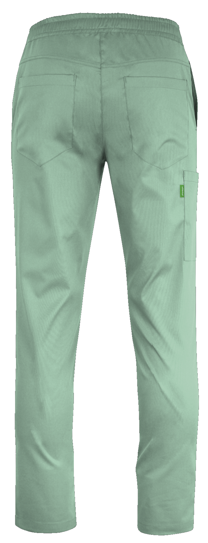 Lichtgroene De Berkel LYAN herenbroek met rechte pijpen, steekzakken, achterzakken en elastische tailleband.