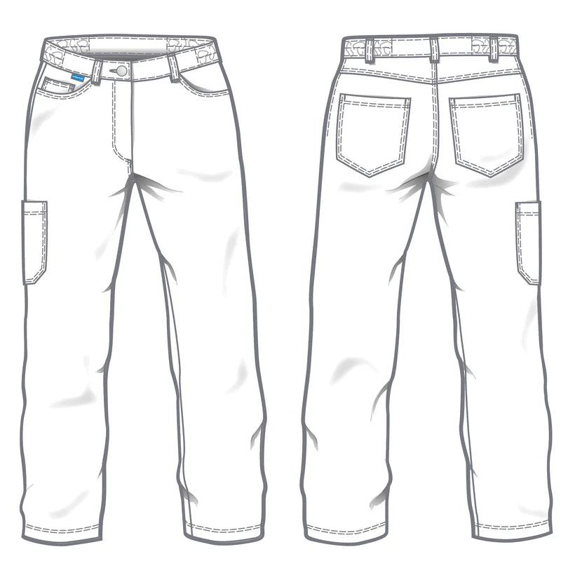 Witte De Berkel TOOSKE damesbroek met zijzak en achterzakken, comfortabele pasvorm, ideale werkbroek.