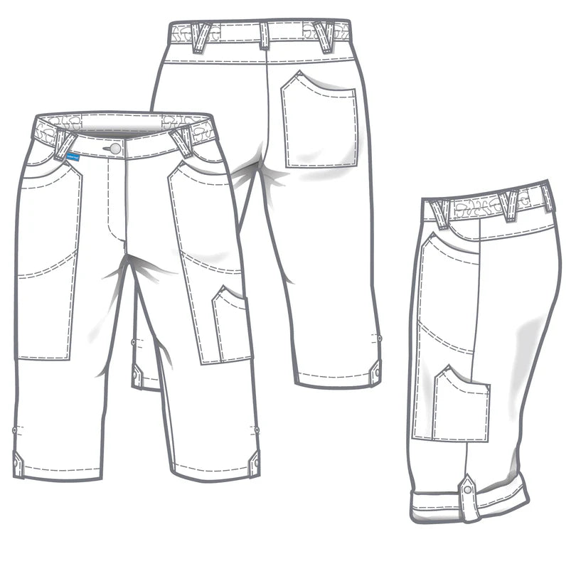 Witte De Berkel NORA damesbroek met achterzak en dubbele voorzakken, ontworpen voor professioneel gebruik.