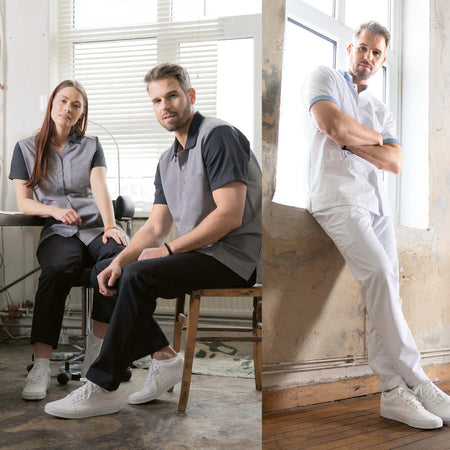 Zwarte De Berkel THEO herenbroek, klassieke pasvorm, zonder zichtbare zakken, geschikt voor professioneel gebruik.