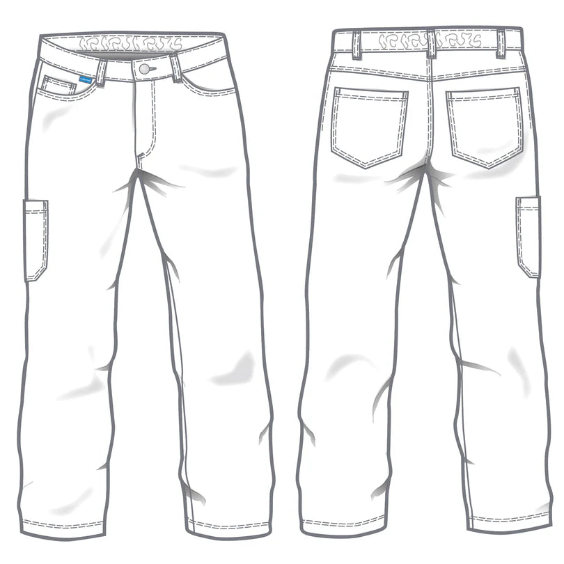 Zwarte De Berkel THEO herenbroek met cargozakken, knoopsluiting en riemlussen, comfortabele pasvorm.